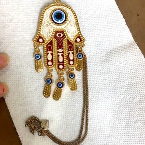 Betsy Johnson evil eye 🧿 hamsa necklace ⭐️